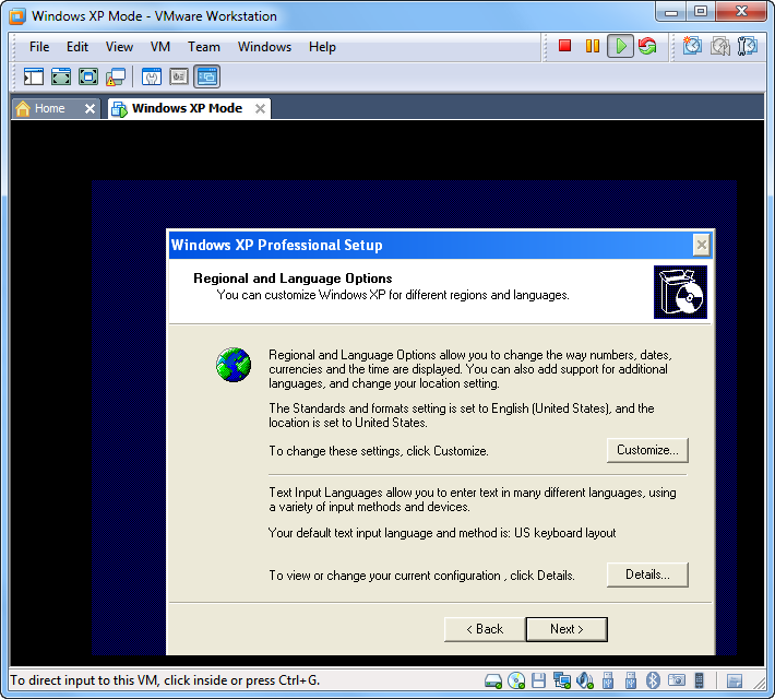 windows xp virtual machine